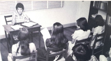 One of the first classes conducted in Tanglaw Study Center